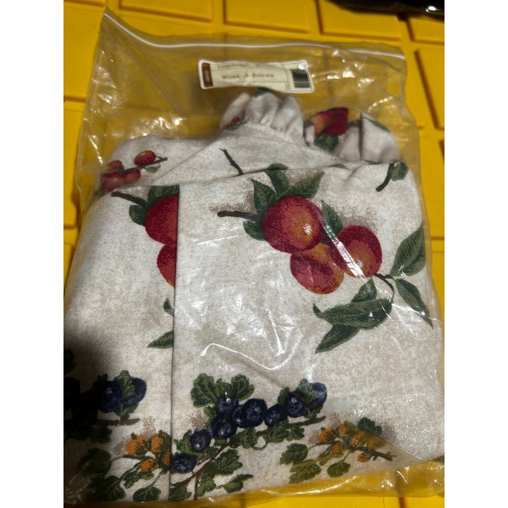 Longaberger WORK AROUND Basket Liner FRUIT MEDLEY Fabric NEW POT OF‎ GOLD